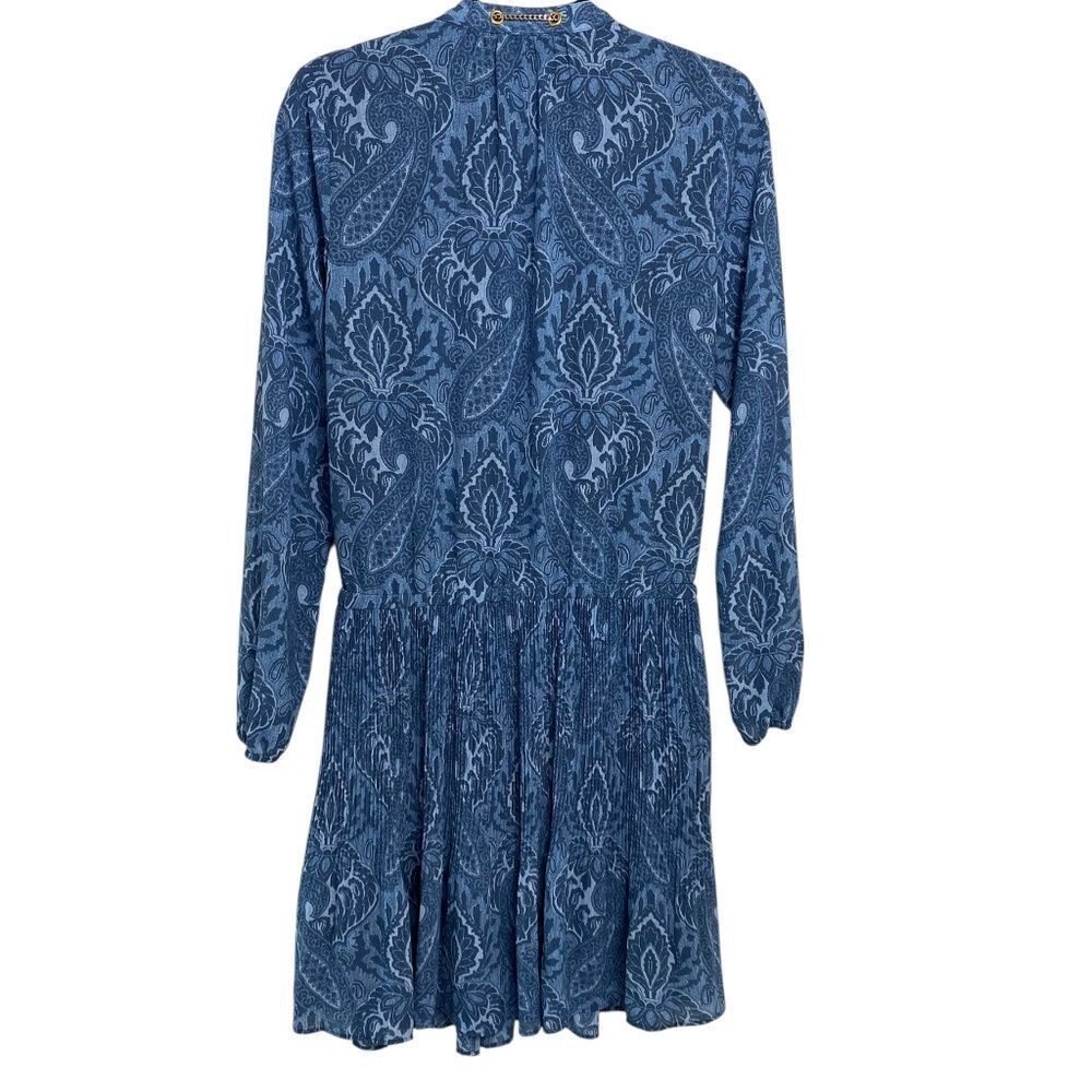 Michael Kors Dress M Georgette blue paisley - Picture 3 of 7
